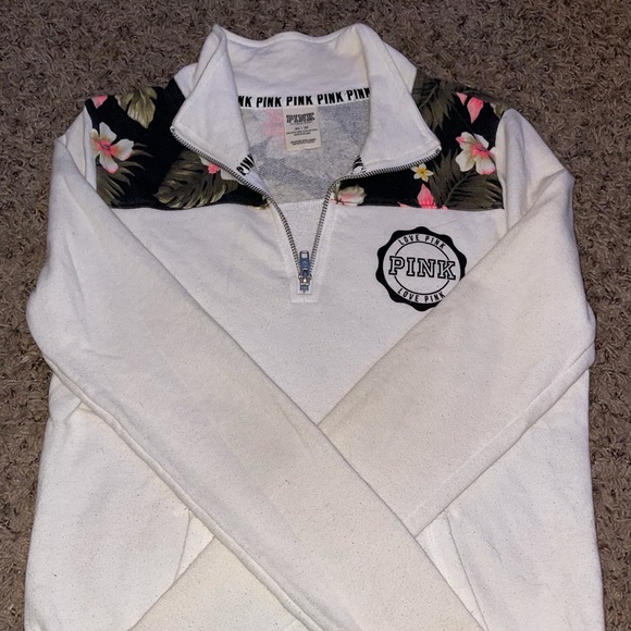 PINK long sleeve Quarter Zip Up - Picture 5 of 7